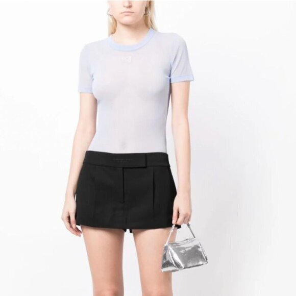 Alexander Wang Hotfix short-sleeve mesh T-shirt Baby Blue - Picture 11 of 12